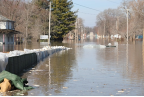 Flooding in Hamburg, IA